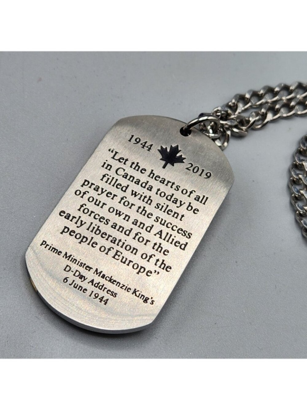 Bradford Exchange D-Day 75 Years Dog Tag Ring Bracelet Lest We Forget Set - Picture 4 of 15